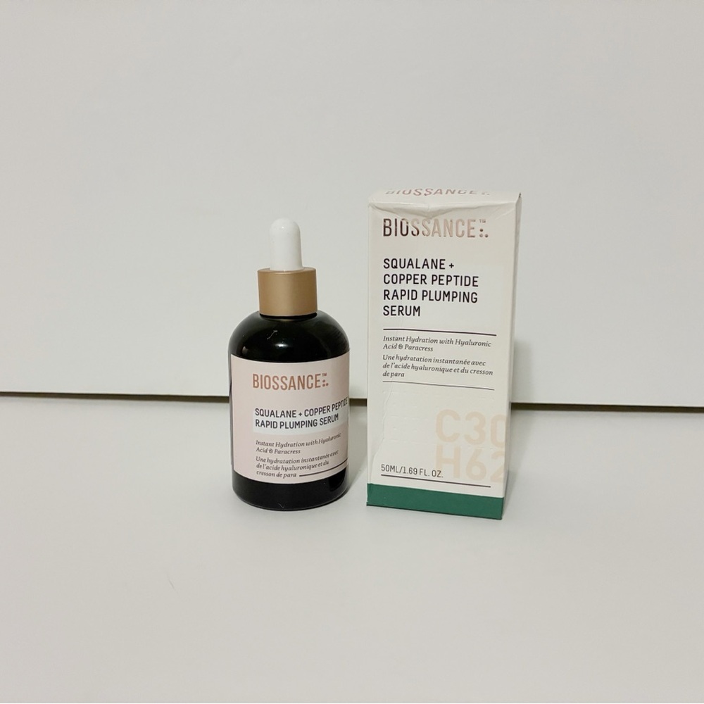 🌸New Biossance Squalane + Copper Peptide Rapid Plumping Serum. 50ml